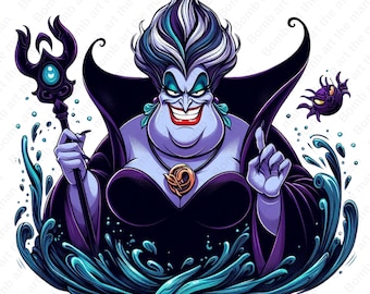 Villain Ursula Clipart, Princess Ariel Png, Sea Witch Png, the