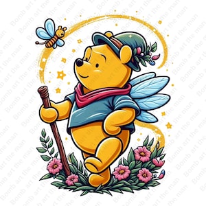 winnie the pooh cute clipart, winnie the pooh png, cute cartoon clipart, transparent design