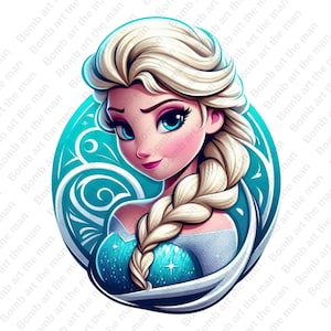 frozen princess clipart, princess elsa clipart, elsa png, frozen png, instant download