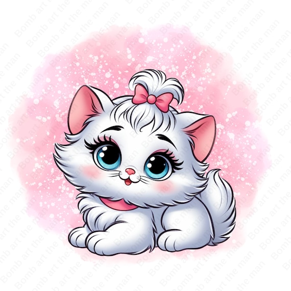 おしゃれキャットのクリップアート、かわいいおしゃれキャットのpng