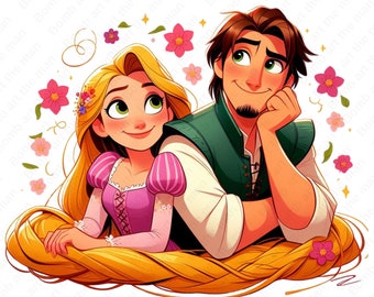 Imágenes prediseñadas de Enredados, imágenes prediseñadas de Enredados, imágenes prediseñadas de Rapunzel, imágenes prediseñadas de Flynn Rider, descarga instantánea