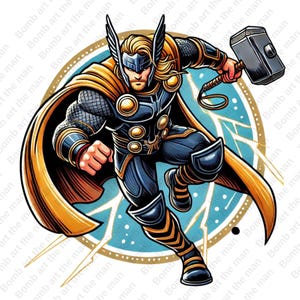 Thor clipart, Thor png, super hero clipart, super hero design, transparent background