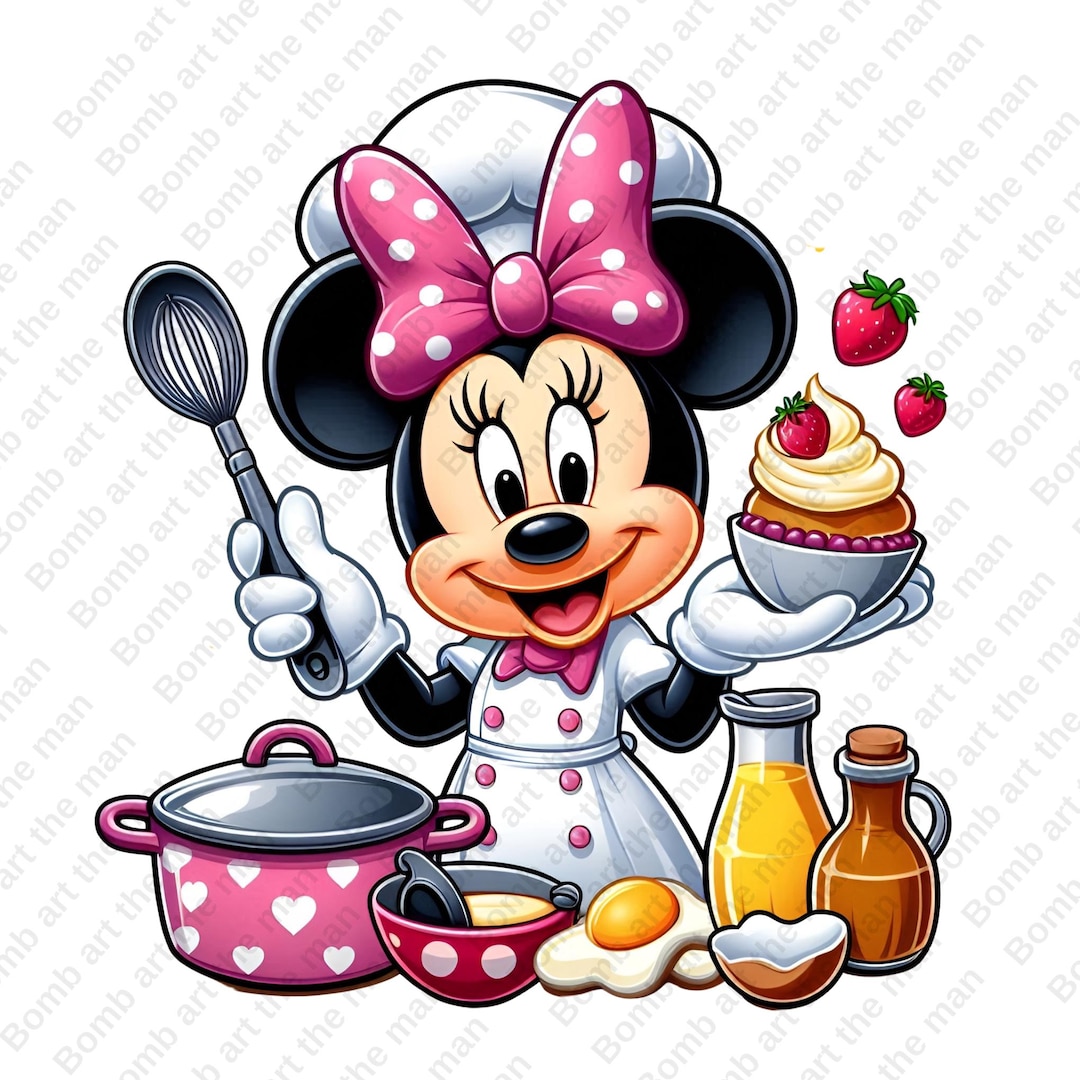 Minnie Mouse Kitchen Chef Clipart, Minnie Mouse Png, Kitchen Chef ...