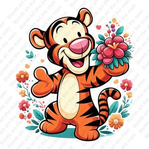 Tigger clipart, Cute Tigger png, Winnie the pooh png, transparent design, instant download
