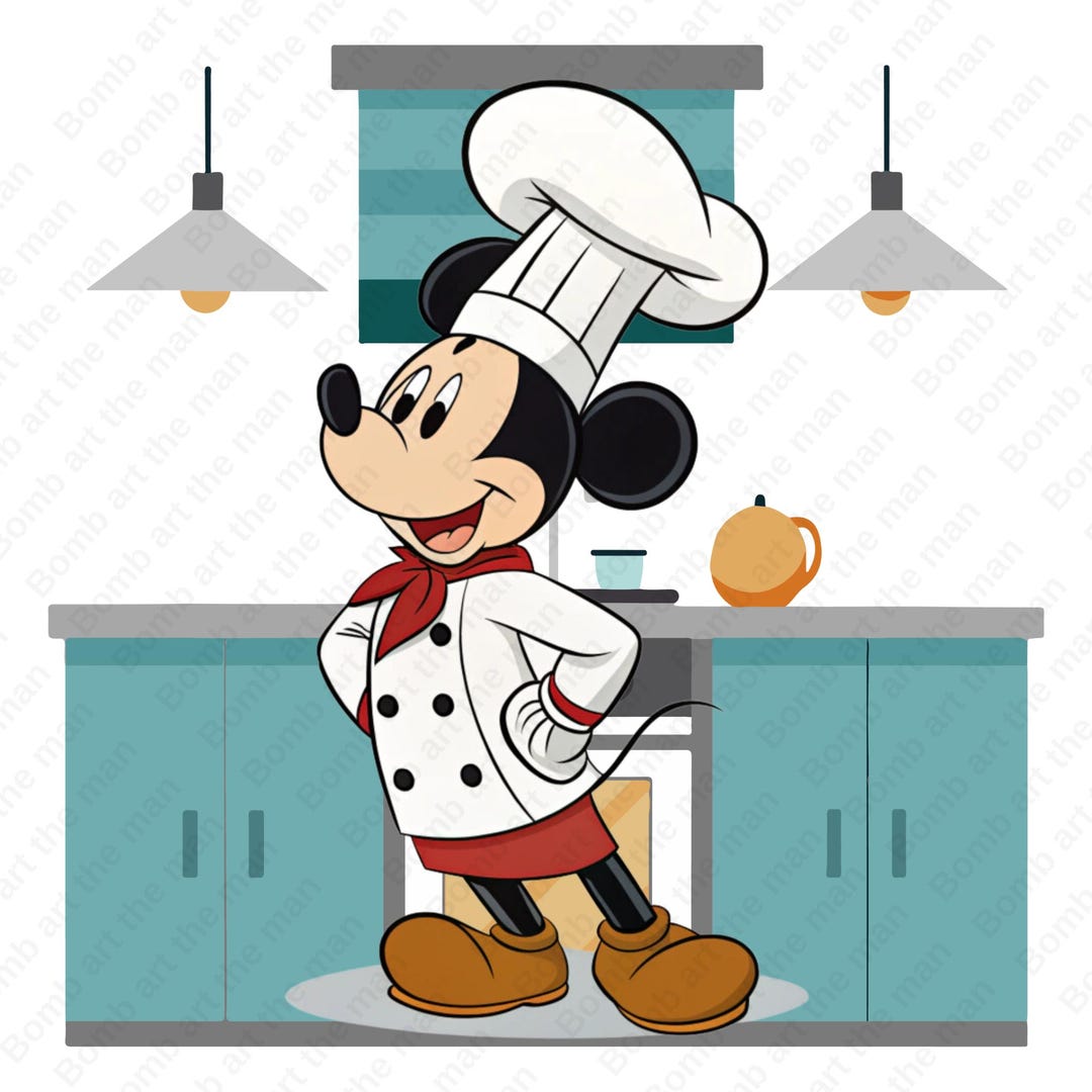 Mickey Mouse Kitchen Chef Clipart, Mickey Mouse Png, Kitchen Chef ...