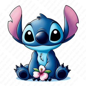 Stitch cute clipart, Stitch png, cute cartoon character, transparent design, instant download