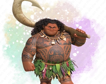 かわいいマウイのクリップアート、マウイのPNG、モアナのキャラクター