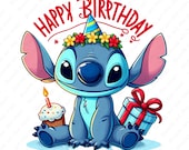 バースデー スティッチ PNG、ハッピー バースデー スティッチ PNG