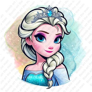 princess elsa clipart, frozen princess clipart, elsa png, frozen png, instant download