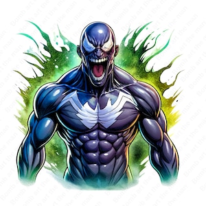 venom clipart, super hero png, venom png, hero design, instant download