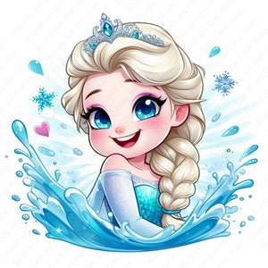 frozen princess clipart, princess elsa clipart, elsa png, frozen png, instant download