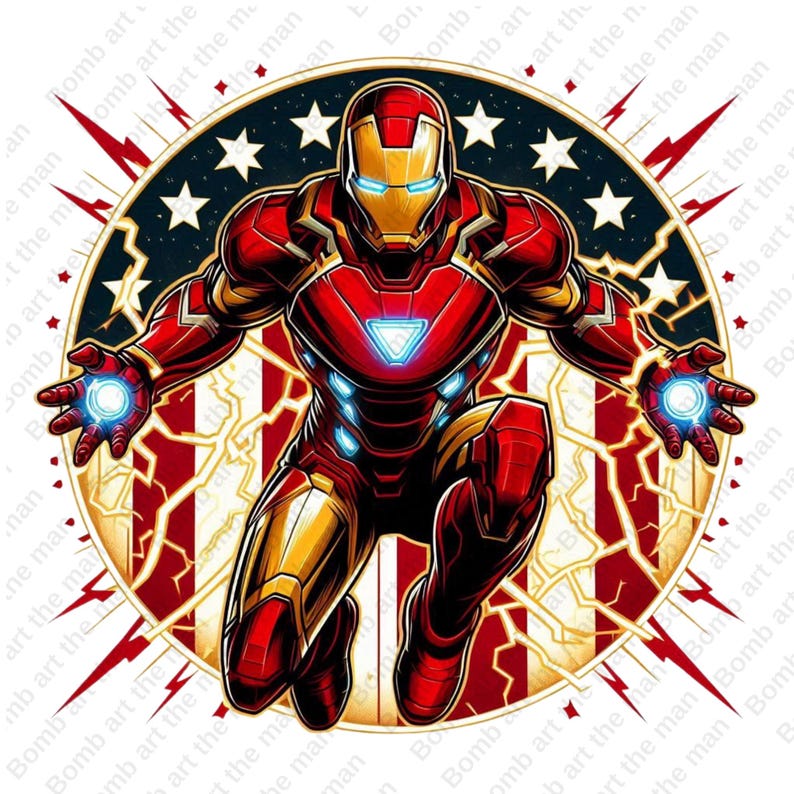 İron man clipart, İron man png, super hero clipart, super hero png, instant download image 1