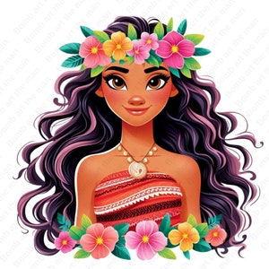 princess moana clipart, moana png, cute moana design, instant download