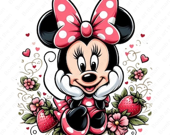 Clipart mignon Minnie Mouse, png Minnie Mouse, design transparent, téléchargement immédiat