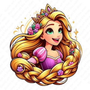 Tangled clipart, tangled png, rapunzel png, rapunzel clipart, Princess rapunzel png, instant download