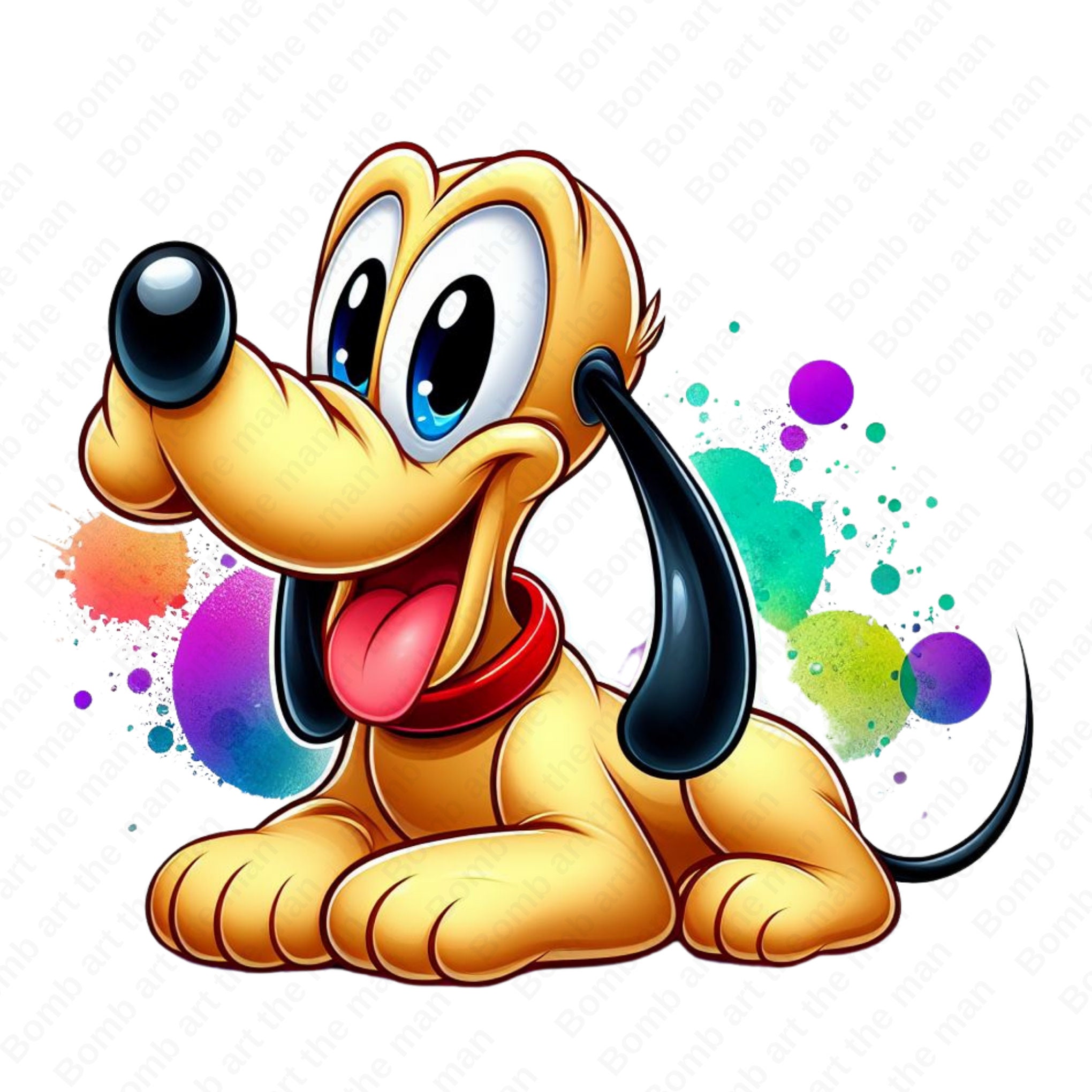 世界限定150枚 レア★プルート Pluto 愛犬★スタンプアートギャラリー プルートのかわいいクリップアート、プルートの犬のPNG、かわいい黄色