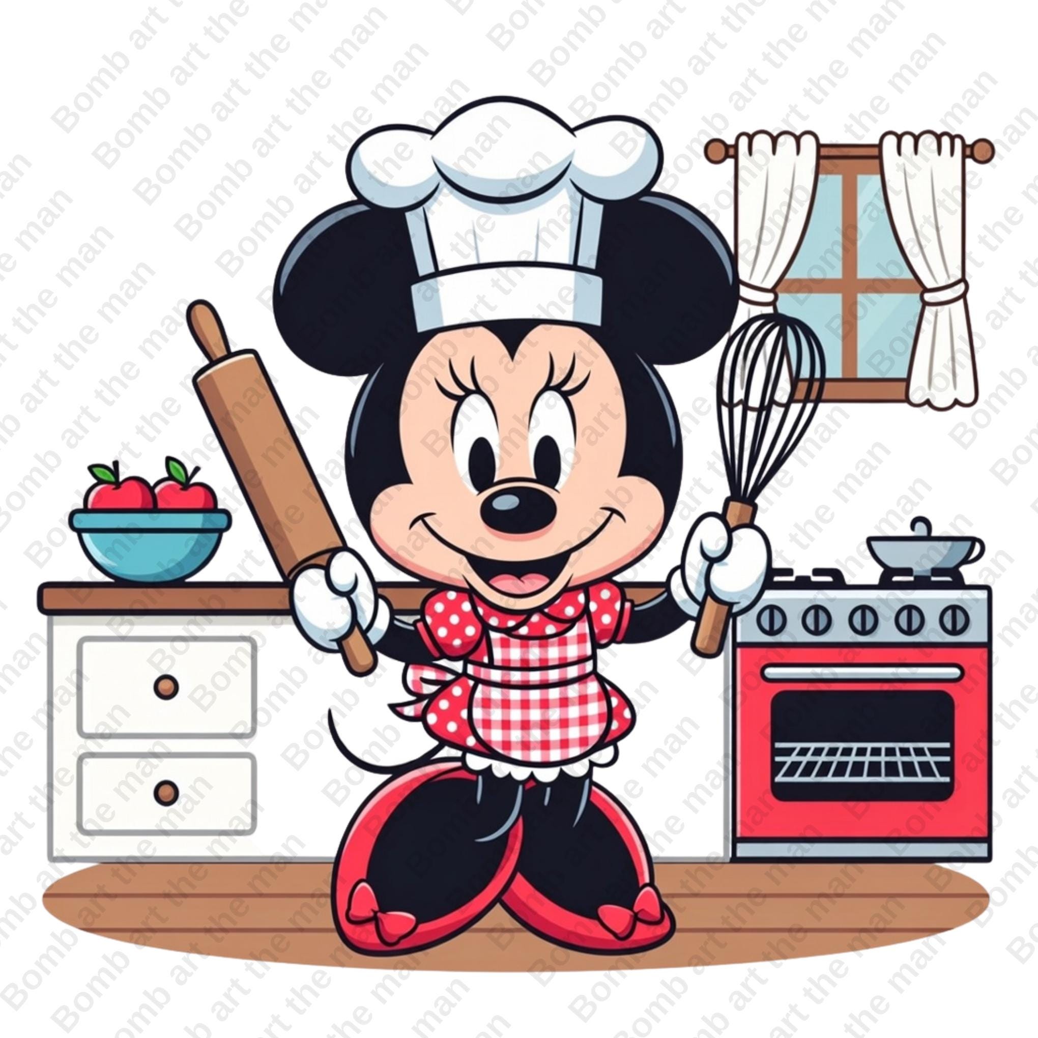 Minnie Mouse Kitchen Chef Clipart, Minnie Mouse Png, Kitchen Chef ...