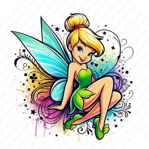 Tinkerbell png, Tinkerbell clipart, cute fairy clipart, transparent design, instant download