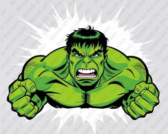 Hulk clipart, Hulk png, superheld png, Hulk comic design, instant download