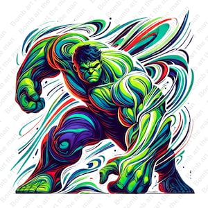 Hulk png, Hulk Clipart, Superheld png, spezielles Design, transparenter Hintergrund, sofort Download