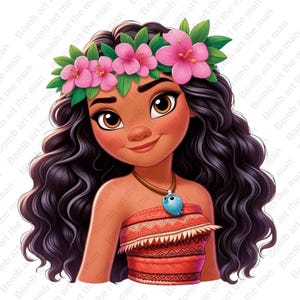 princess moana clipart, moana png, cute moana design, instant download