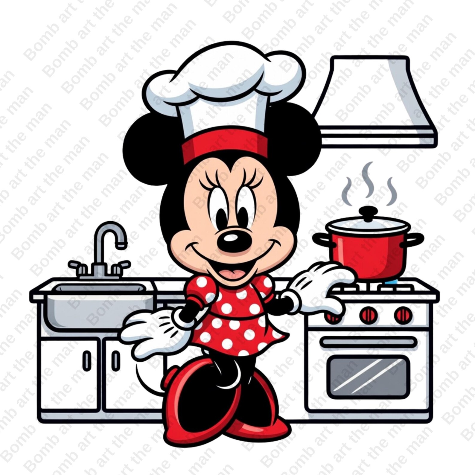 Minnie Mouse Kitchen Chef Clipart, Minnie Mouse Png, Kitchen Chef ...