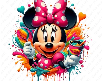 schattige clipart minnie mouse, minnie mouse png, transparant ontwerp, instant download