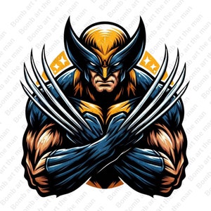 Wolverine png, Wolverine clipart, super hero png, imagem transparente, download instantâneo