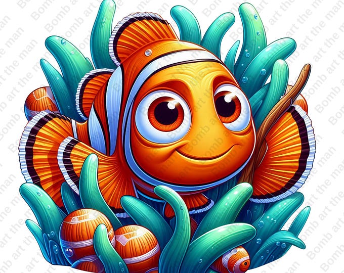 Nemo Fish Design Finding Nemo PNG Clipart, Nemo SVG, Finding Clownfish, Fish Nemo ...