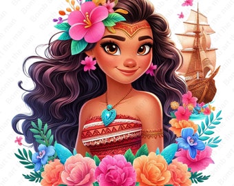 プリンセス・モアナのクリップアート、モアナのPNG、かわいいモアナの