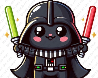 Darth Wader clipart, Star Wars chacarcters, Darth Wader png, transparent design, instant download
