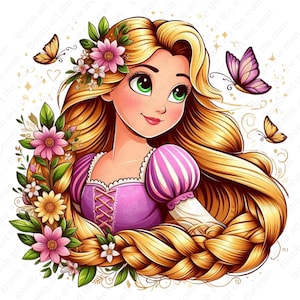 Tangled clipart, tangled png, rapunzel png, rapunzel clipart, Princess rapunzel png, instant download