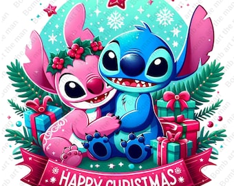 スティッチとエンジェルのクリスマスクリップアート、スティッチと