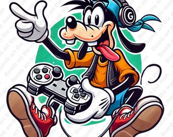 Goofy cute clipart, Goofy png, cute cartoon characters, transparent design, instant download