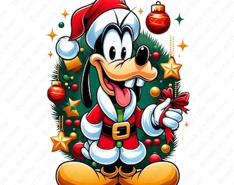 Goofy Christmas clipart, Goofy png, Christmas design, transparent design, instant download
