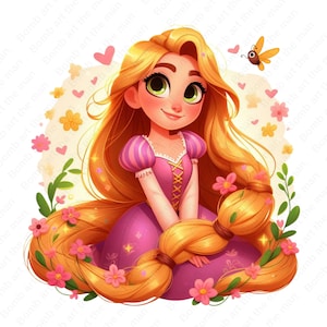 Tangled clipart, tangled png, rapunzel png, rapunzel clipart, Princess rapunzel png, instant download
