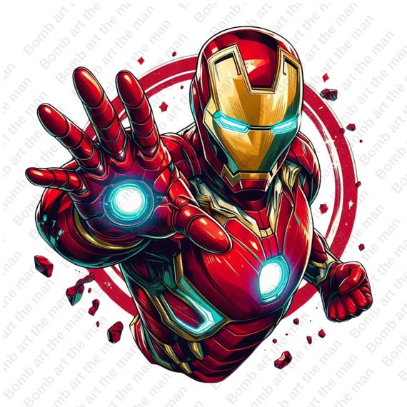 İron Man clipart, İron Man png, Super Hero clipart, Super Hero png, instant download