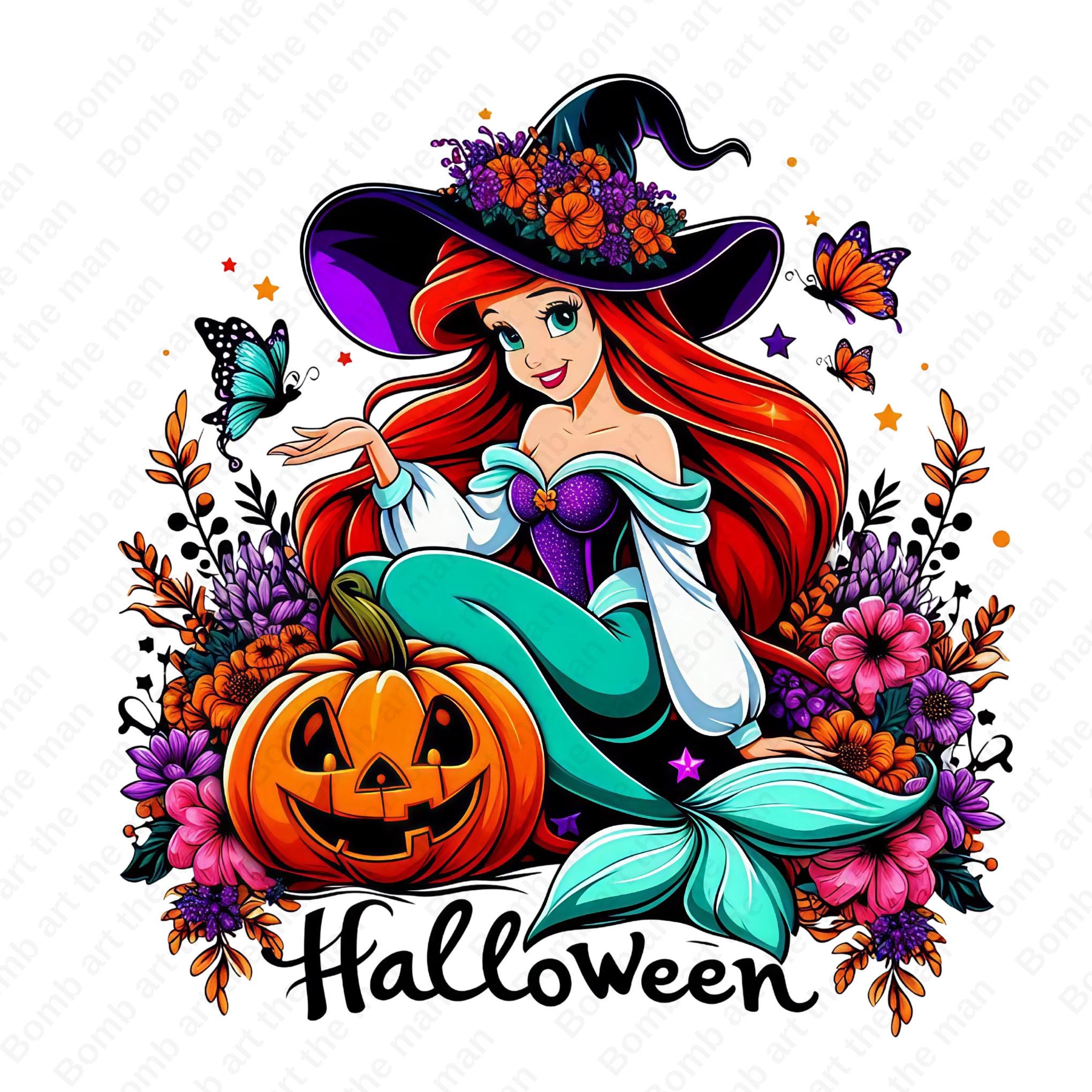 【アリエル】ハロウィンアクセサリーページ ハロウィンのクリップアート、アリエル姫のクリップアート、リトル