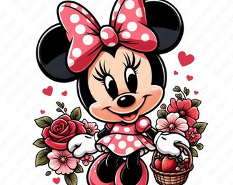 Clipart mignon Minnie Mouse, png Minnie Mouse, design transparent, téléchargement immédiat