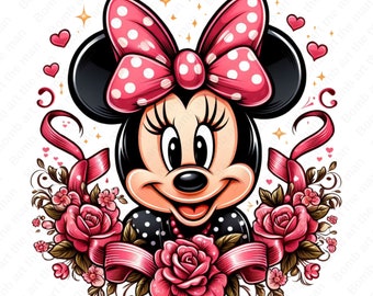 Clipart mignon Minnie Mouse, png Minnie Mouse, design transparent, téléchargement immédiat