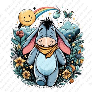 Eeyore clipart, cute eeyore png, Winnie the pooh png, transparent design, instant download
