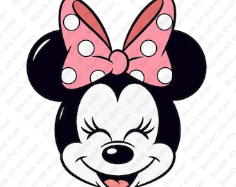 Leuke clipart Minnie Mouse, Minnie Mouse png, transparant ontwerp, instant download