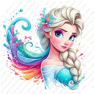 princess elsa clipart, frozen princess clipart, elsa png, frozen png, instant download