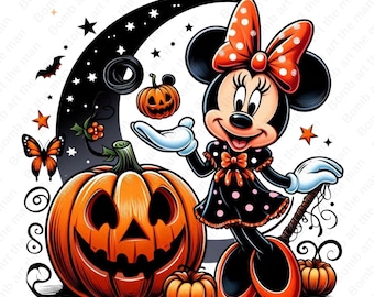 Halloween Cliparts, Minnie Maus Cliparts, Happy Halloween, Kürbis Cliparts