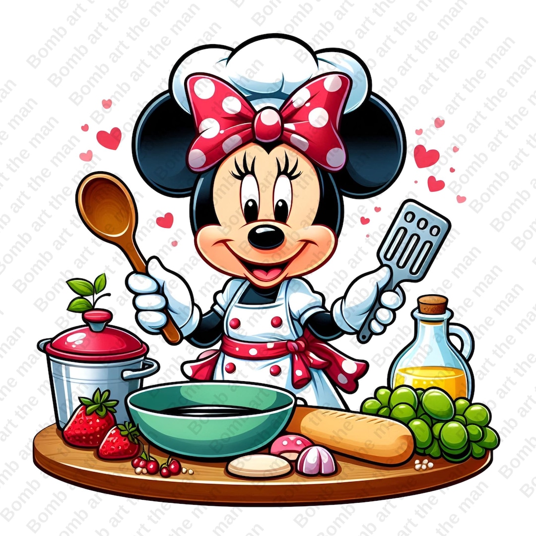 Minnie Mouse Kitchen Chef Clipart, Minnie Mouse Png, Kitchen Chef ...