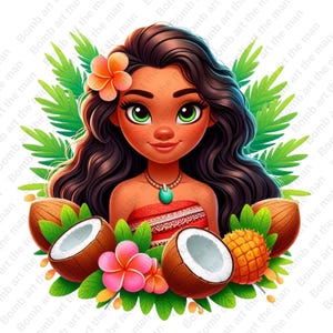 princess moana clipart, moana png, cute moana design, instant download