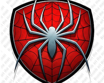 Spiderman logo, Spiderman png, Spider Web png, transparent design, instant download