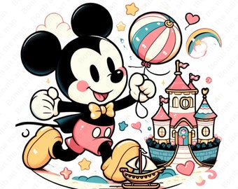 cute mickey mouse clipart, mickey mouse png, transparent design, instant download