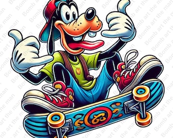 Goofy cute clipart, Goofy png, cute cartoon characters, transparent design, instant download