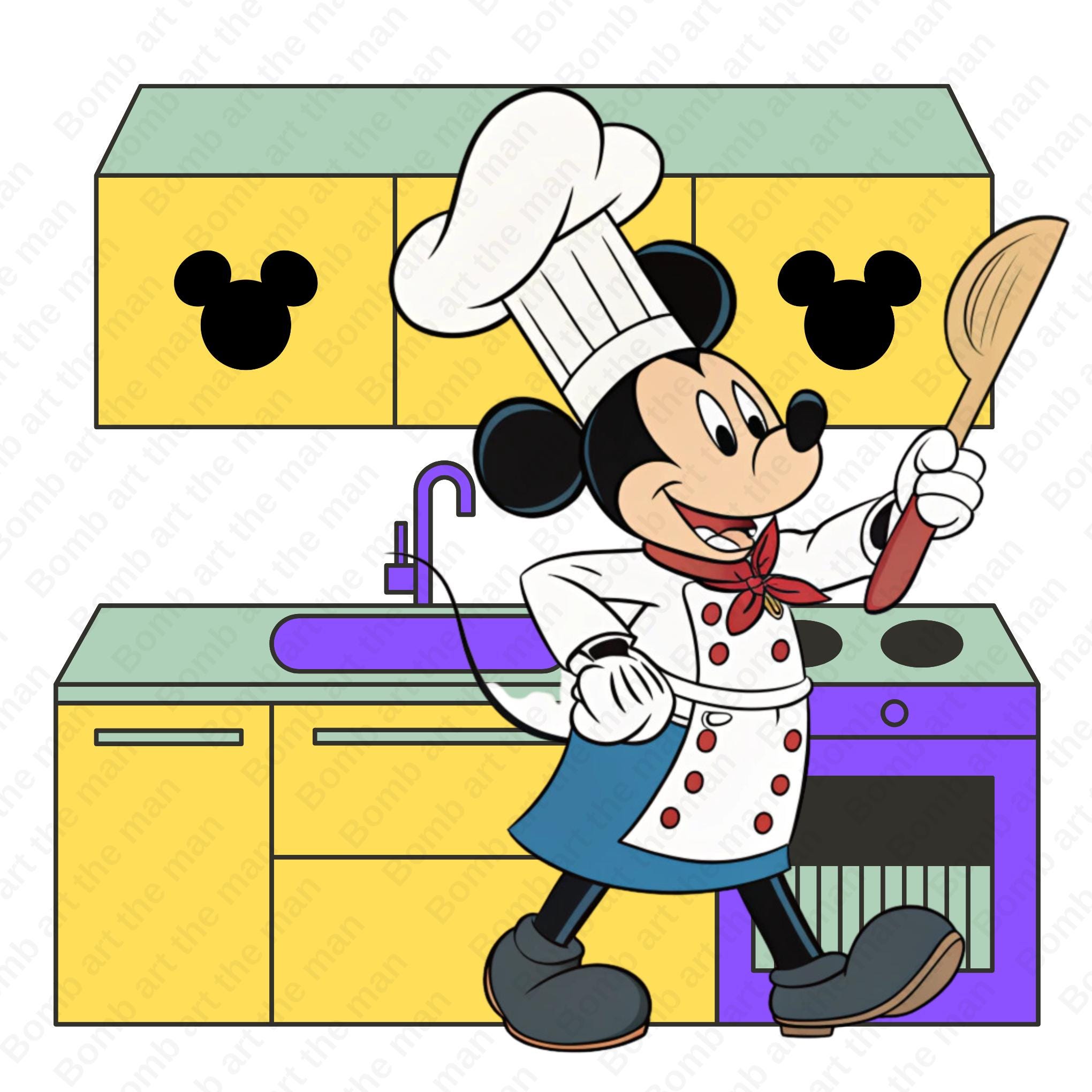 Mickey Mouse Kitchen Chef Clipart, Mickey Mouse Png, Kitchen Chef ...
